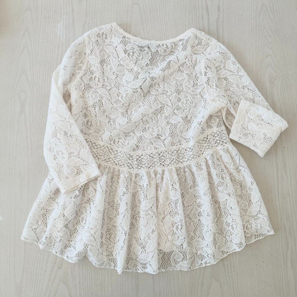 Vintage America Lia Cream Lace Shirt NWT